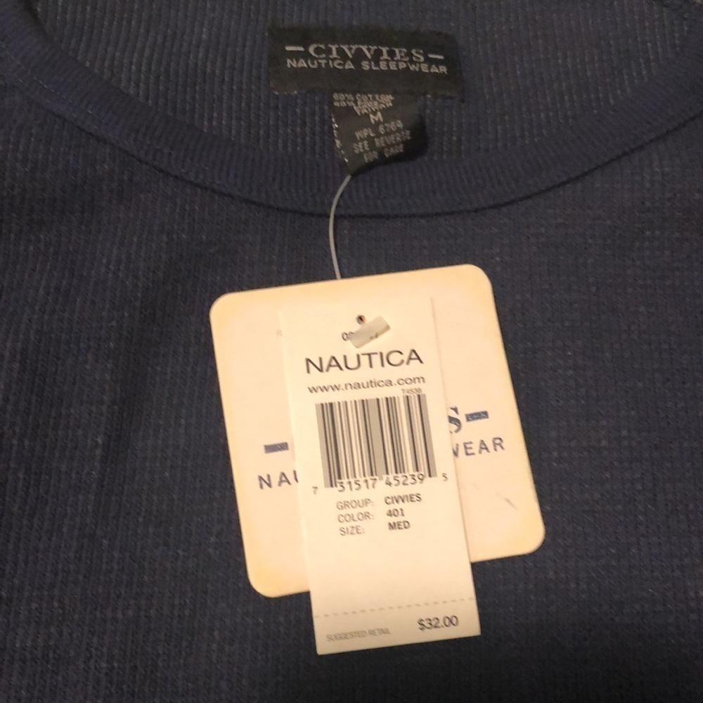 NWT Nautica sleepwear Civvies in navy blue - Picture 2 of 5